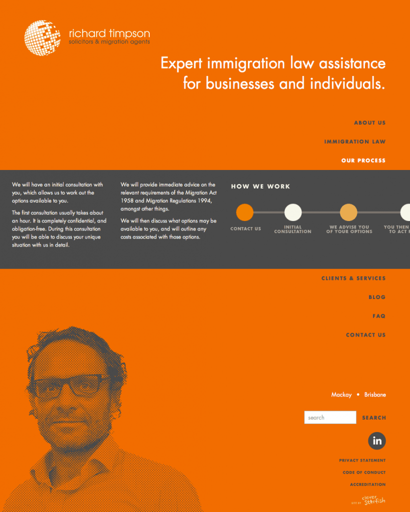 Richard Timpson home page design