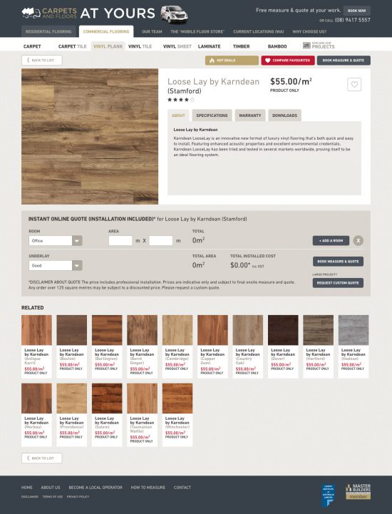 Carpets & Floors Commercial Detail Page
