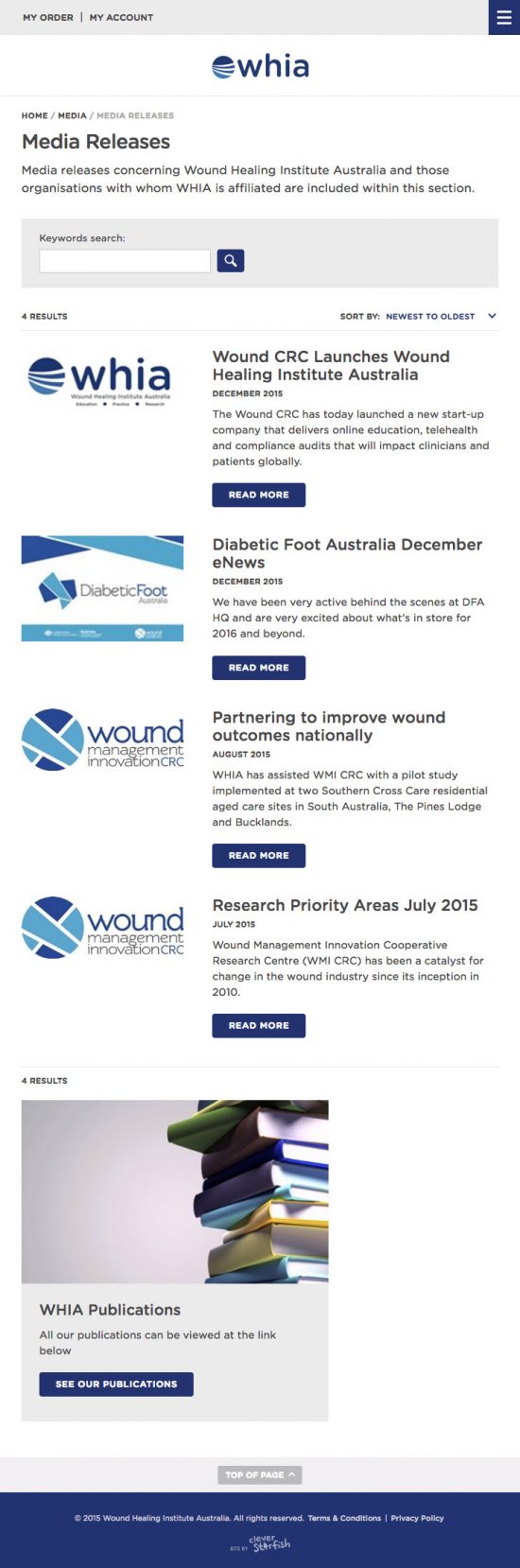 Wound Healing Institue Australia -Media Releases - Tablet