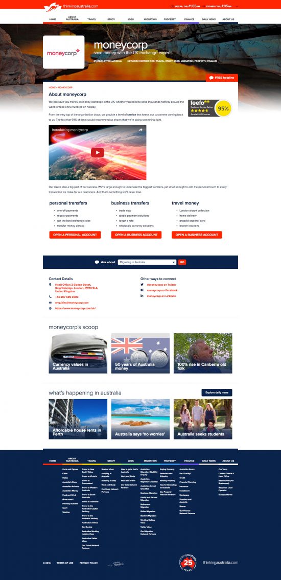 Thinking Australia -Network Partners Detail - Site by Clever Starfish