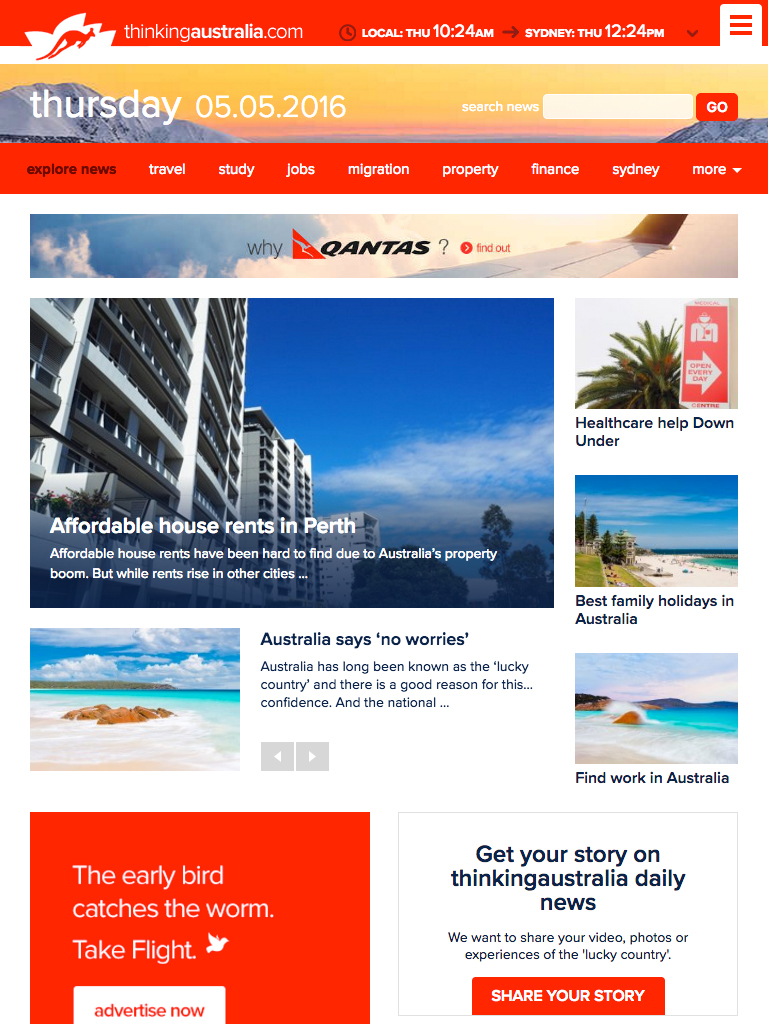 Thinking Australia - News Section - Site by Clever Starfish