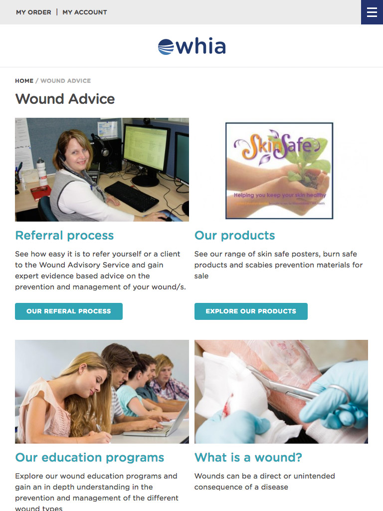 Wound Healing Institue Australia - Resources - Tablet